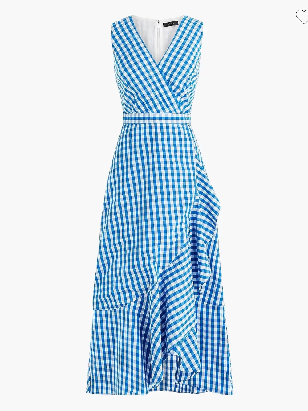 J. Crew gingham plaid wrap dress in cotton poplin
